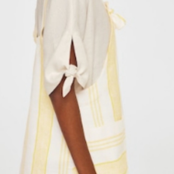 NEW Mango | Two Tone Yellow Linen Overall Dress - Picture 4 of 12